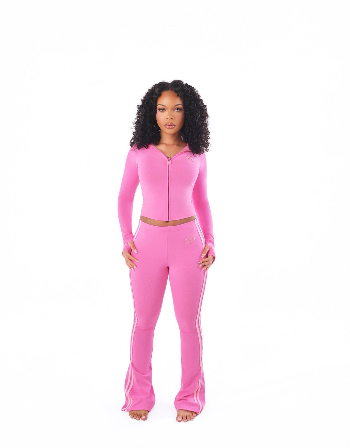 Soft Sculpt zip and flare two piece set