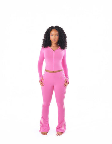 Soft Sculpt zip and flare two piece set