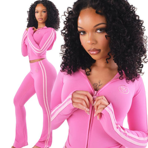 Soft Sculpt zip and flare two piece set