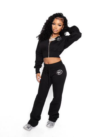 Niyce Bling Jogger Set Black