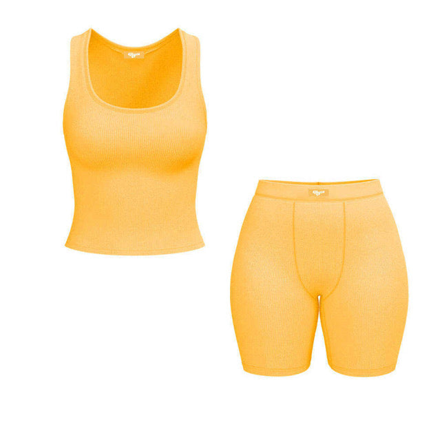 Shorts Ribbed Lounge Set