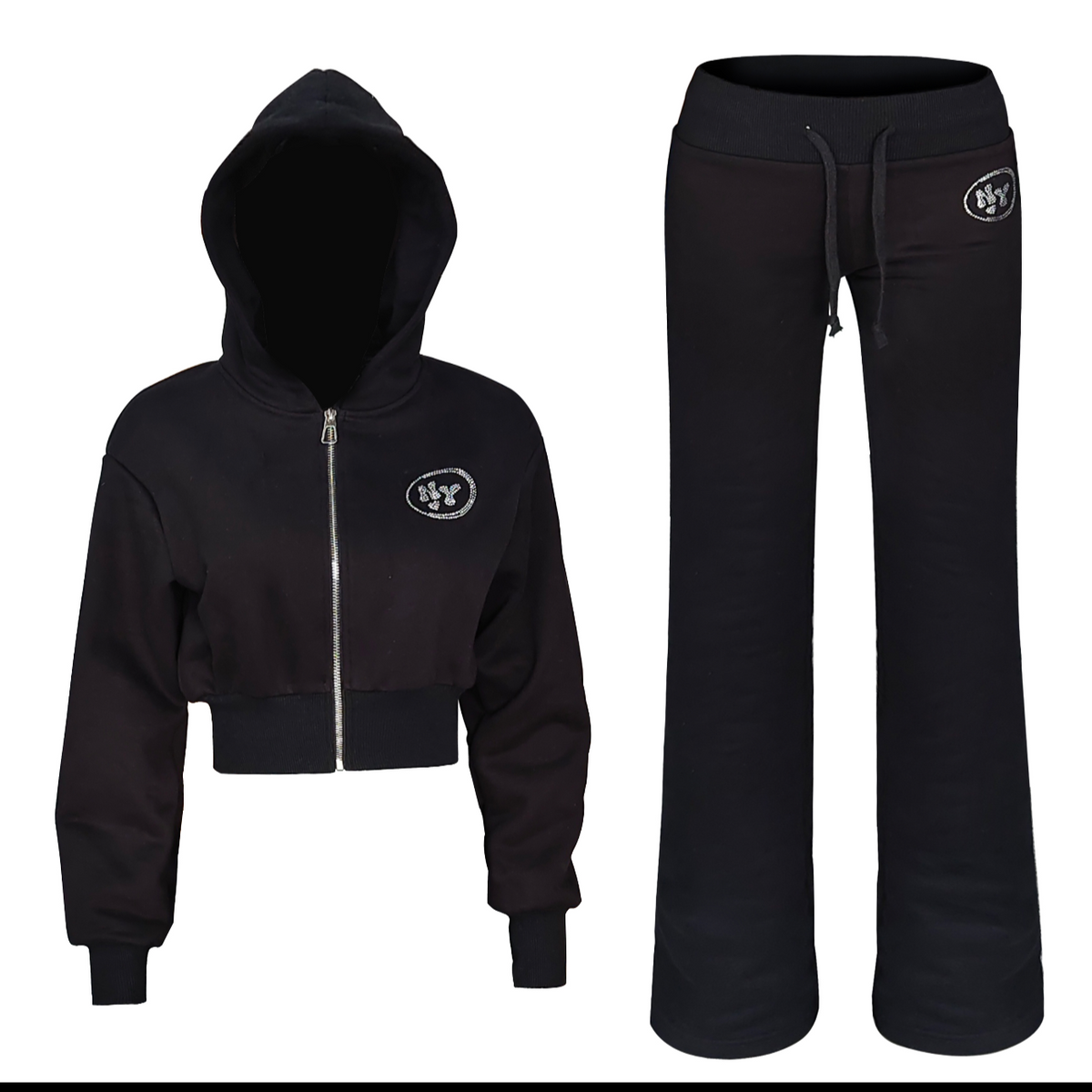 Niyce Bling Jogger Set Black