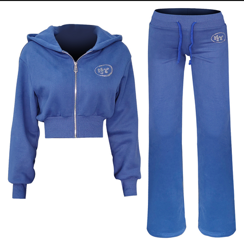 Niyce Bling Jogger Set Blue